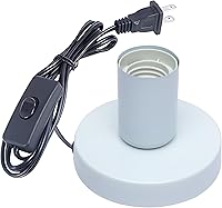 Vista 7 de Lámpara de mesa industrial, pequeña base de enchufe de luz de escritorio de metal pulido, soporte de bombilla de rosca Edison vintage E26/E27, cable