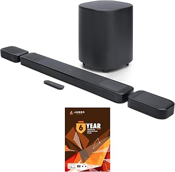 JBL BAR-1000-MK2 Surround Sound 4K Dolby Atmos and DTS Soundbar with 6 Year Amber Protection Plan 2025