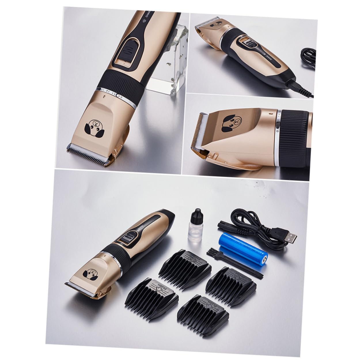 HOLIDYOYO Pet Hair Removal Device Rechargeable Electric Dog Clipper Pet Clippers for Dogs Safe Shaving Tool