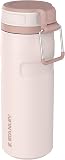 Stanley 1913 IceFlow Bottle Twist Flip 0.47L - Cold for 12 Hours - Iced for 3 Days - Dishwasher Safe - Recycled Stainless Steel - BPA Free - Double Wall Vacuum Insulation - Rose Quartz - 9
