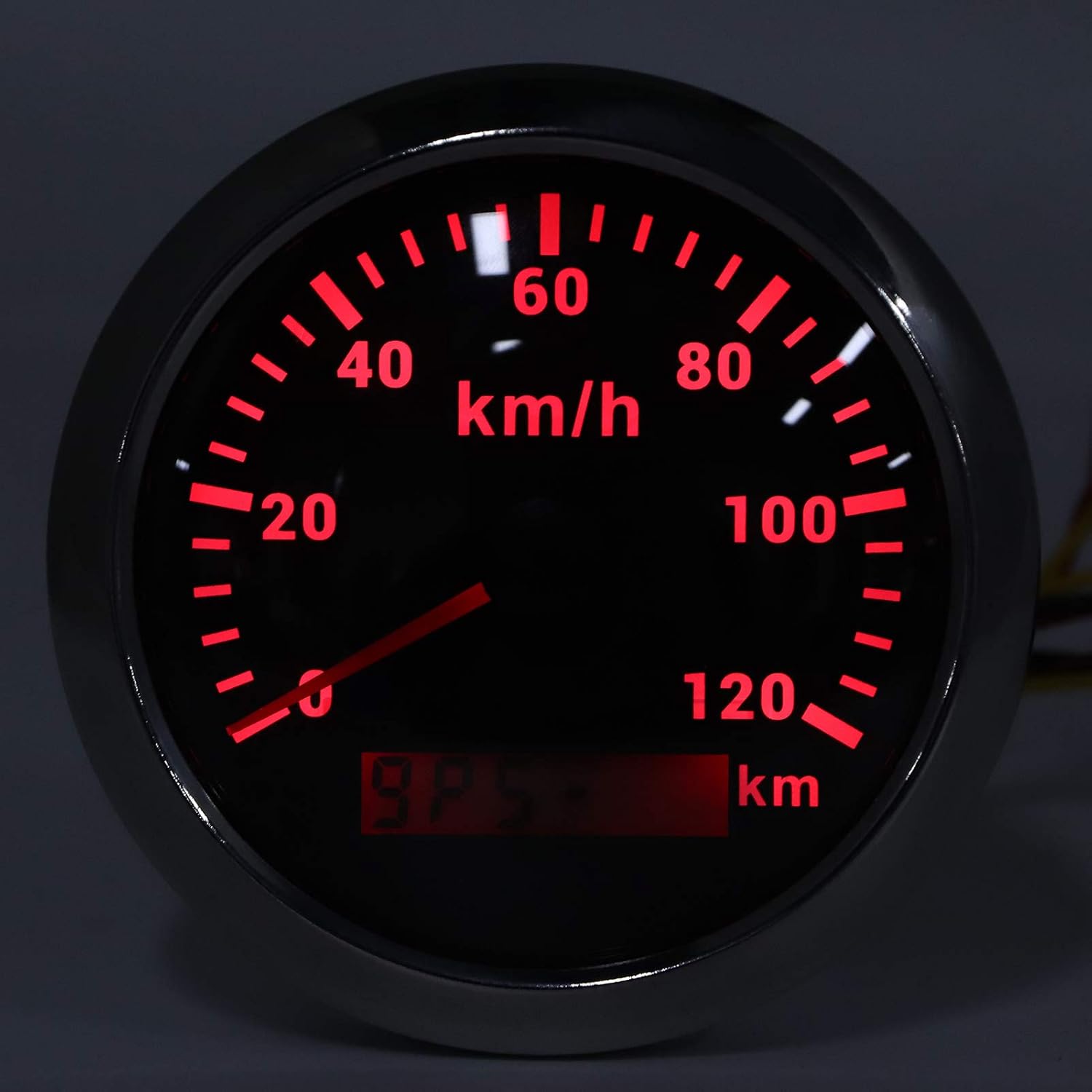FILFEEL 85mm Speedometer Odometer for Boat, Yacht, Car, Motorcycle & Machinery with IP67 Rating (Black Dial)