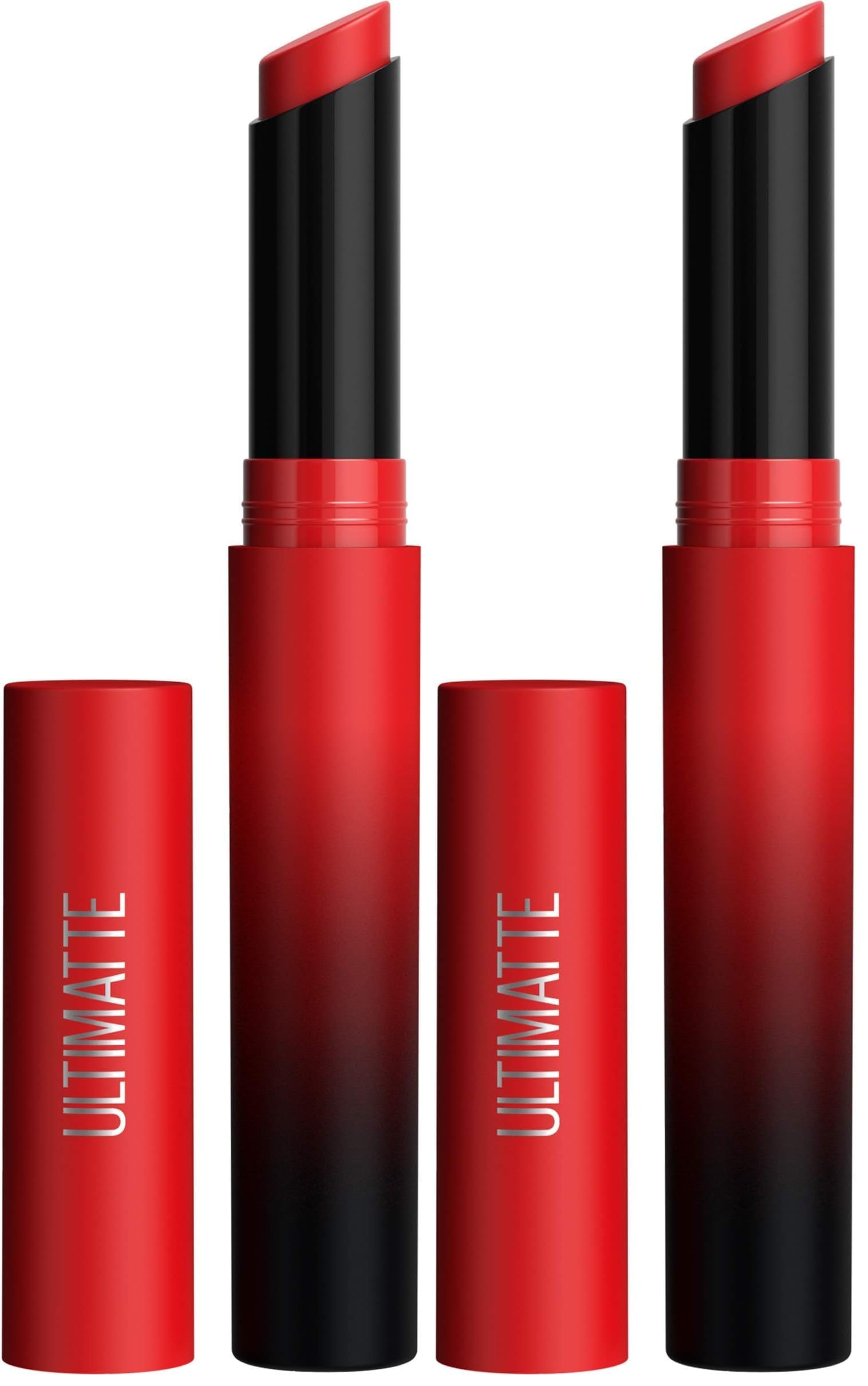 MAYBELLINE Color Sensational Ultimatte Matte Lipstick, Non-Drying, Intense Color Pigment, More Ruby, Ruby Red, 1 Count (Pack of 2)