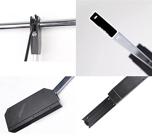 Miniatura 7 de Barra de armario desplegable para armario montado en la pared, cierre suave, tubo de acero expandible, riel de ropa, barra de armario, armario