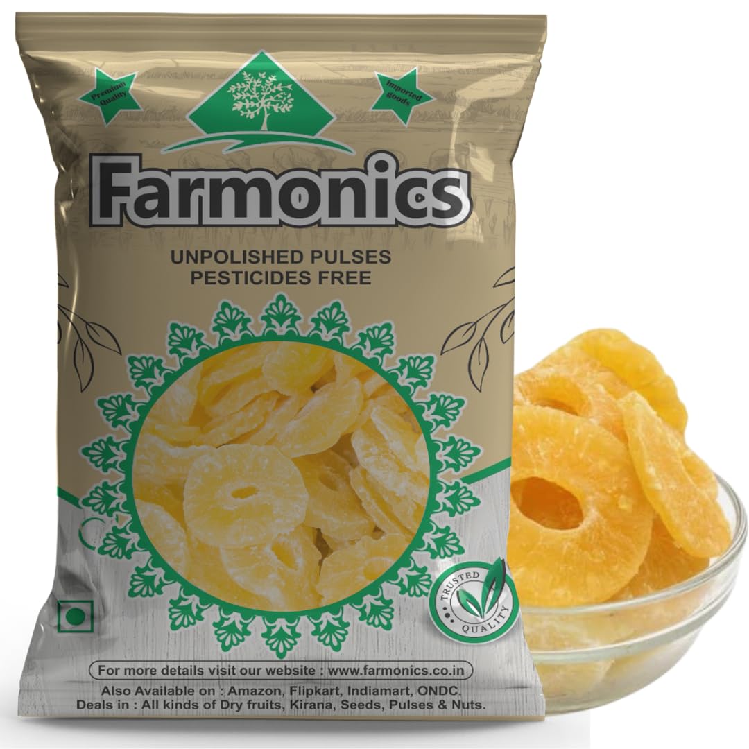 Farmonics Dried Pineapple - 1 kg | Anaanaas Dry Slices | Dry Fruits Pineapple | Sun Dried Pineapple (B0CR6DPJ6P) Amazon Price History, Amazon Price Tracker
