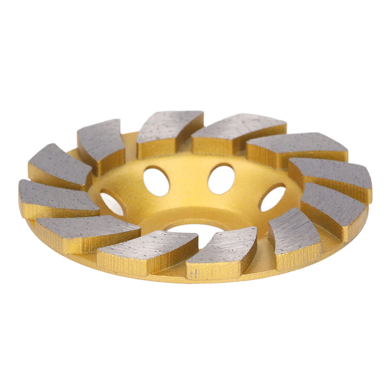 4-Zoll-Betonschleifscheibe – 12 Turbo-Segmente, Diamant-Topf, Für Beton, Stein, Marmor & Zement