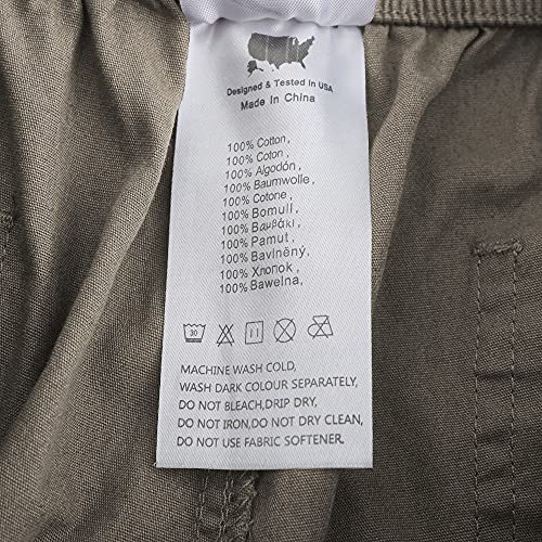 Vayager Men's Cargo Shorts Cotton Lightweight Multi Pocket Casual Outdoor Hiking Shorts #TOP4