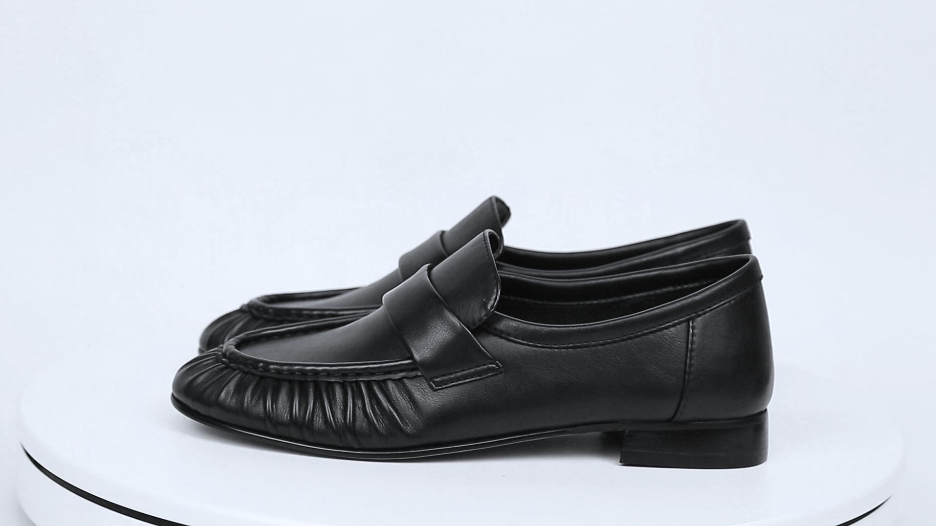 Amazon.com | SUIARA Loafers for Women Flat Shoes Chunky Heel Penny