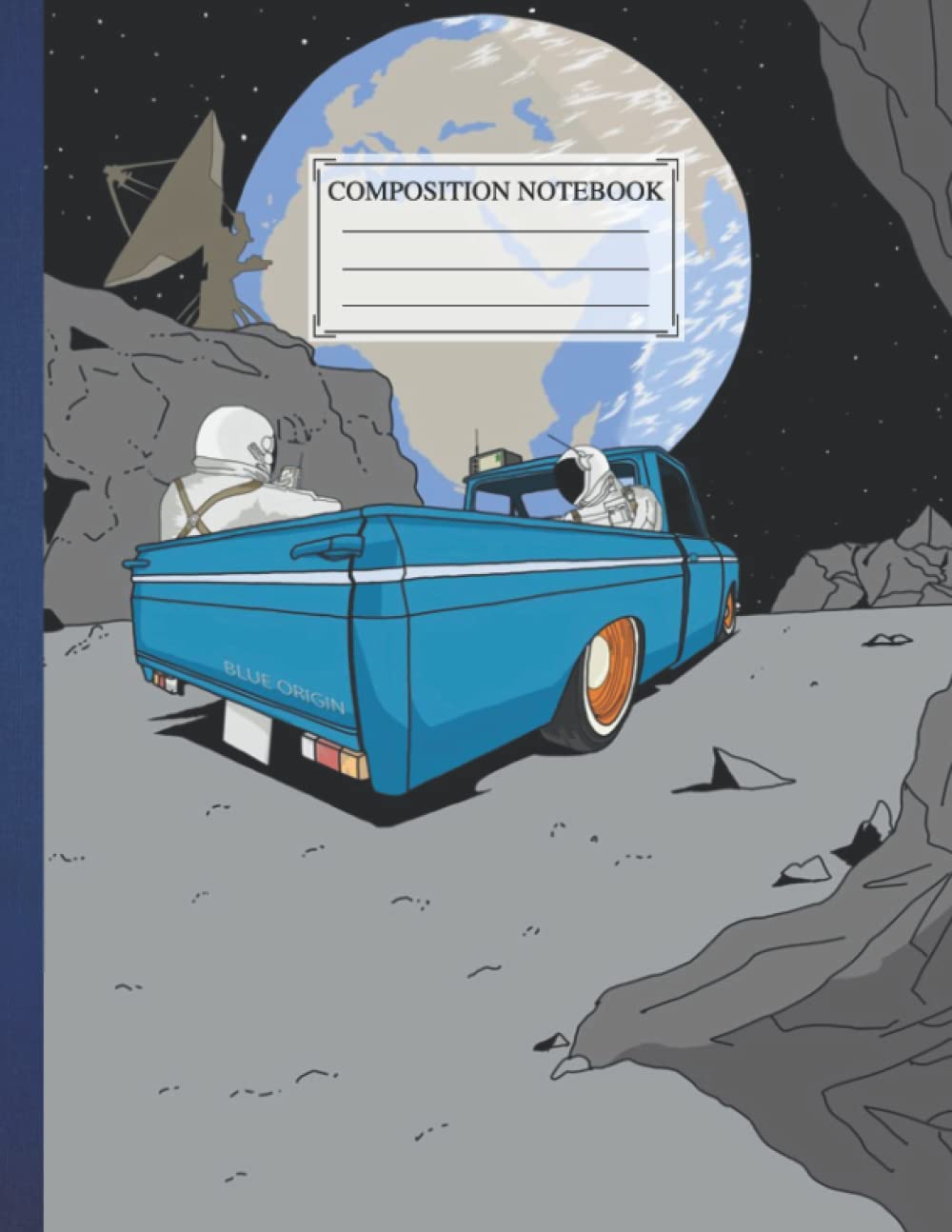 Composition NoteBook : Ride on planet| 8.5 x 11 In | 110 Pages Galaxy Best Gift love Planet Space With An Inspirational Quote Kids Teen, Adults Pattern On The Cover