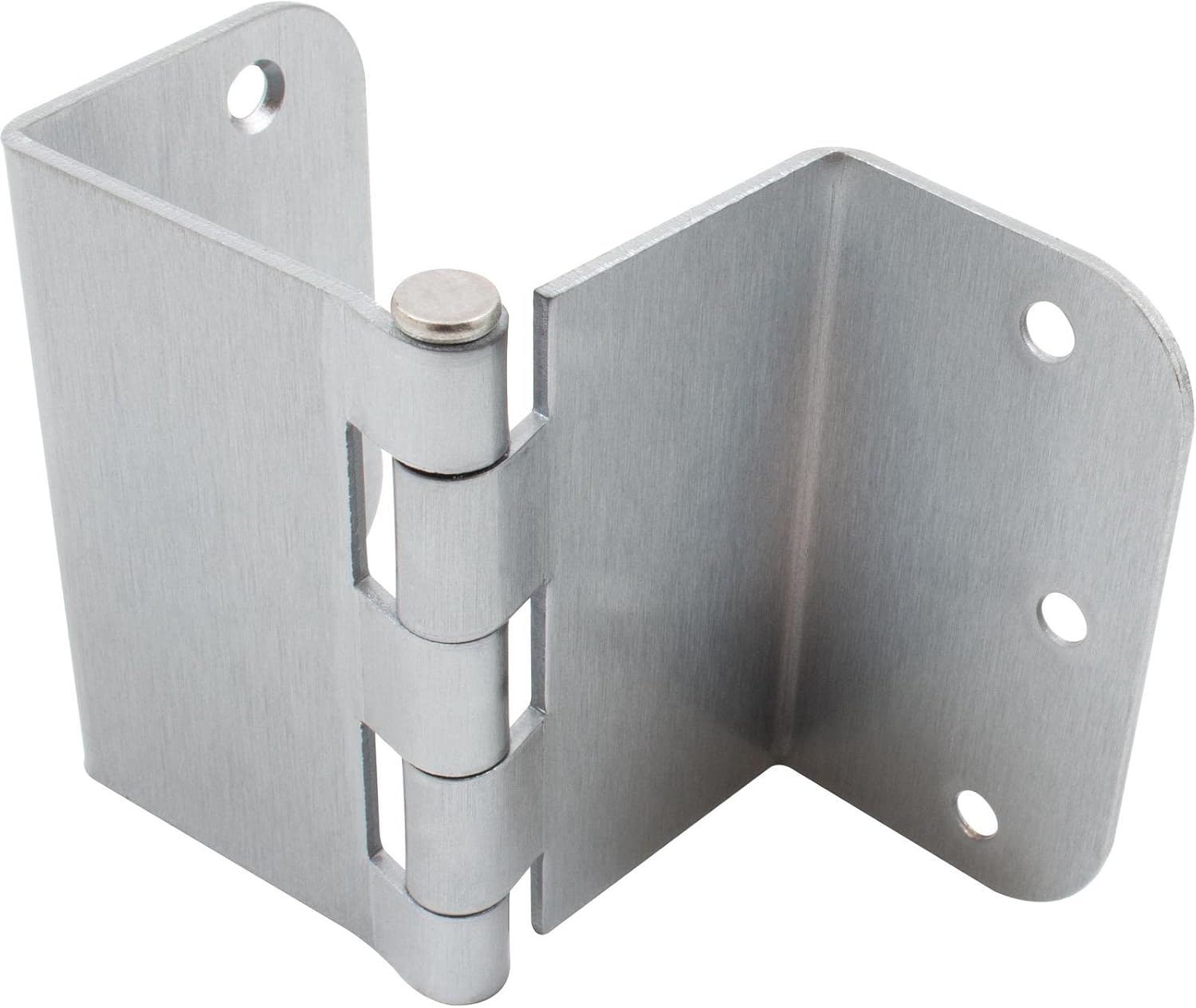 Stone Harbor Hardware Swing Clear Offset Hinge, 3-1/2 Inches, 5/8" Radius Corner, Fits Doors 1-3/8" to 1-3/4" Thick, 2-Pack, Satin Chrome