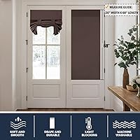 Vista 2 de L.VICTEX Cortinas opacas para puertas francesas, cortina de puerta Tricia con aislamiento térmico para puerta de patio, persiana autoadhesiva
