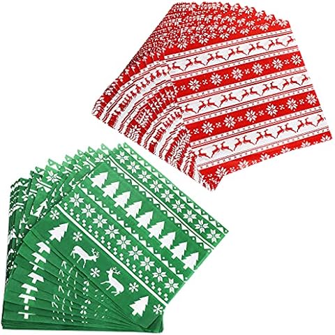 11.4 x 11 Inches Christmas Wax Paper Food Wax Paper Sandwich Wrapping Paper Greaseproof Wrapping Paper for Christmas Candy Cookies Baking Burger Food Basket Liner Party Supplies, 100 Pieces Cover