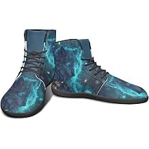 Men PU Leather Barefoot Wide Toe Walking Shoes High Top Casual Shoes Non Slip Zero Drop Sports Sneakers for Adult Male US 5-14