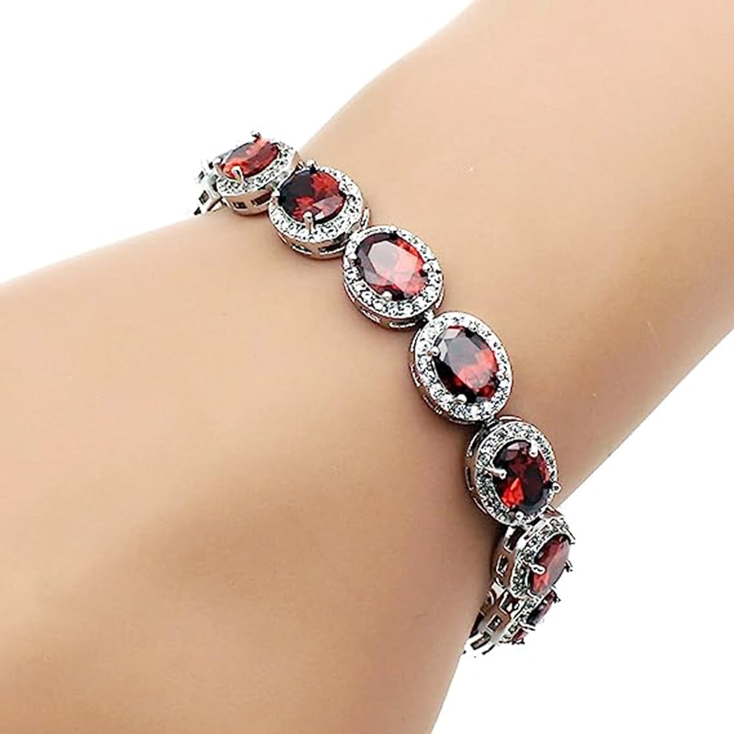 Hermosa Multi Gemstone Tennis Bracelets Classic Fashion Tennis Bracelet Adjustable Size 7-8 Inch