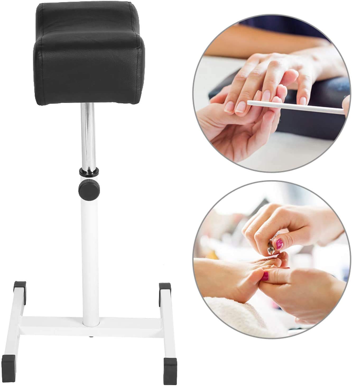 Tabouret de pédicure, tabouret de manucure et pédicure, repose-pieds, hauteur réglable, tabouret réglable pour manucure et pédicure, tatouage, jambes et accoudoirs, chaise support de pédicure