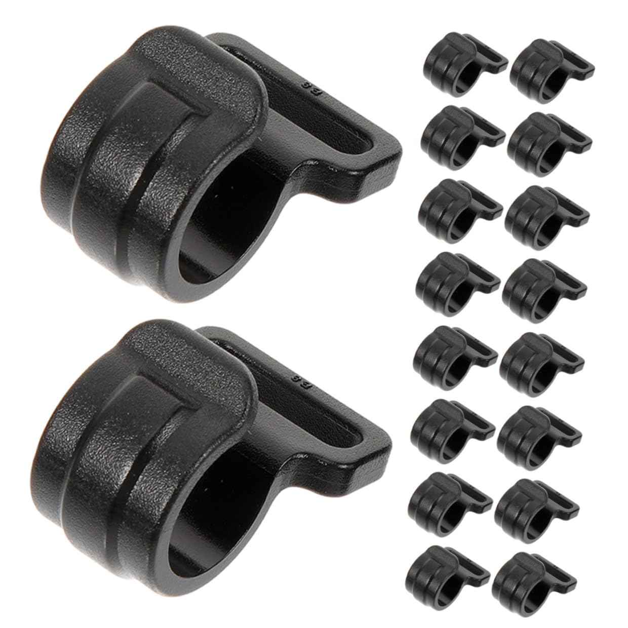 Clips de plástico para carpas contra vientos fuertes pinzas negras de 20 mm para fijar lonas