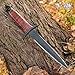 AJSANITY Sykes Fairbairn US Army Double-Edged V42 Military Best Dagger Knife WWII Collectible knives With Leather Sheath (Leather)