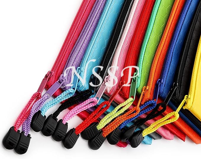 Image of Large Size Document Zip Bag /Pouch Multicolour (10, Cheque Size)
