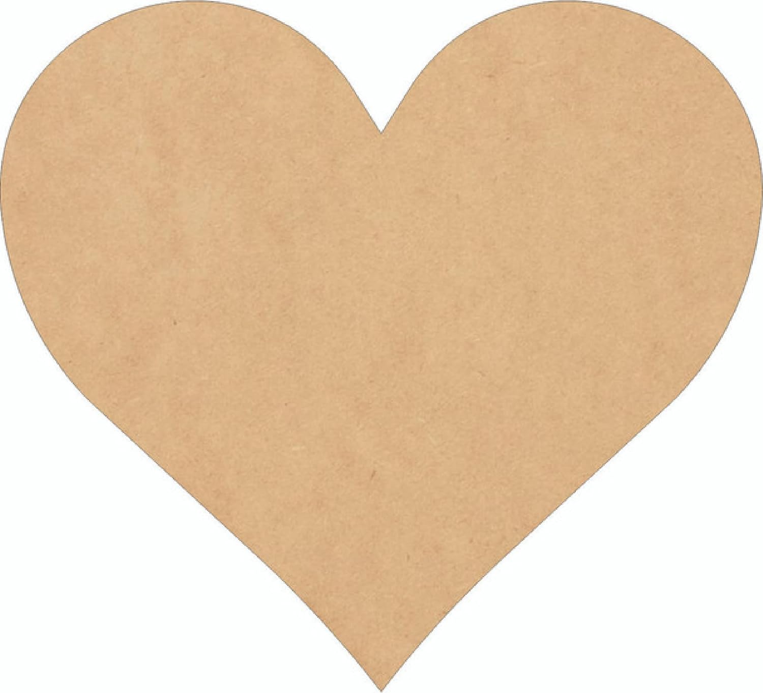 Valentine Heart Wood 24" Shape, Unfinished Heart MDF 1/8" Craft Cutout