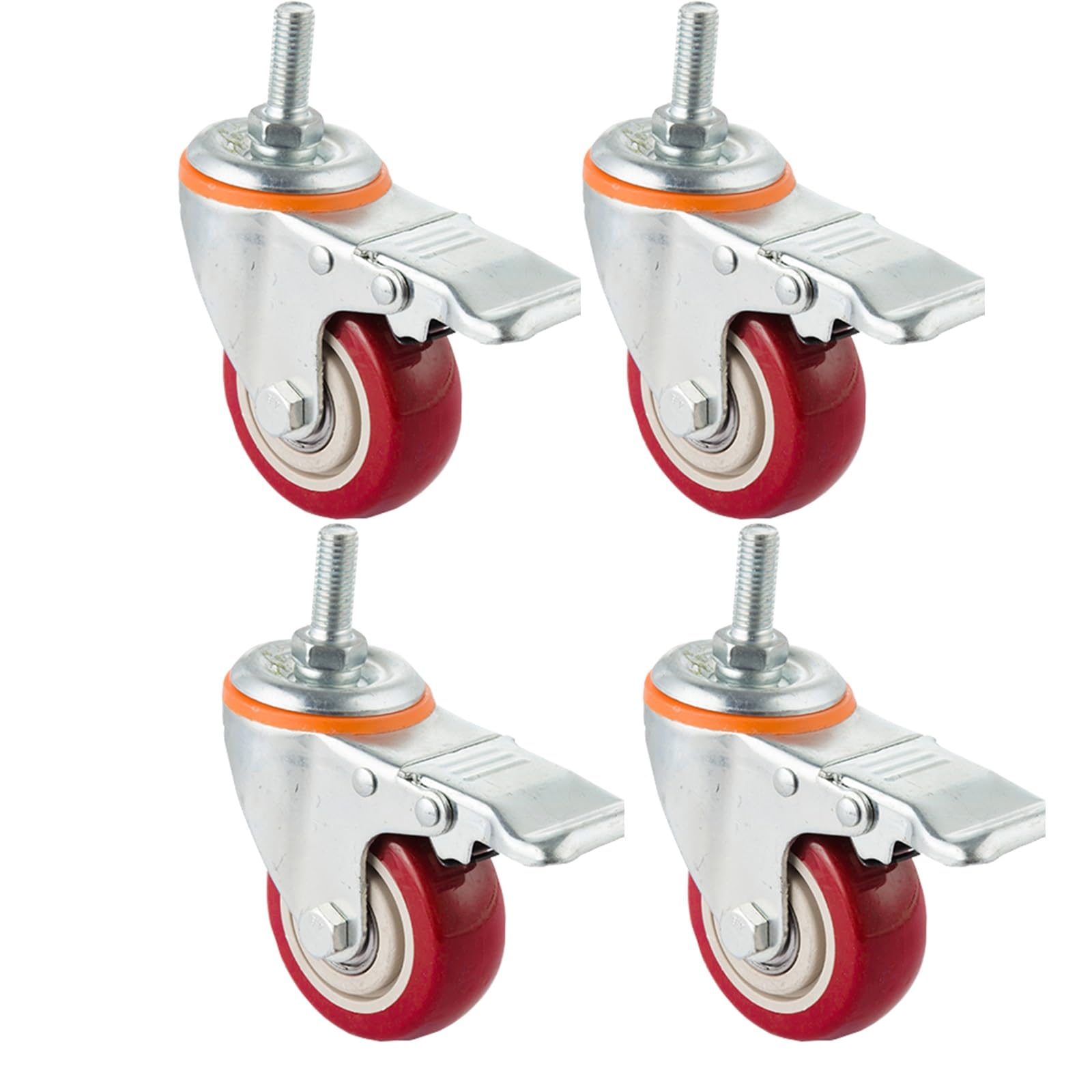 Roulettes de 3 pouces pour établi mobile et chariot d'atelier silencieux