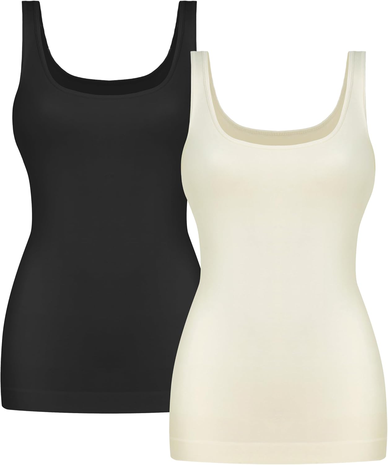 EUYZOU Womens‘ Tummy Control Shapewear Tank Tops Scoop Neck Seamless Compression Tops Body Shaper Camisole