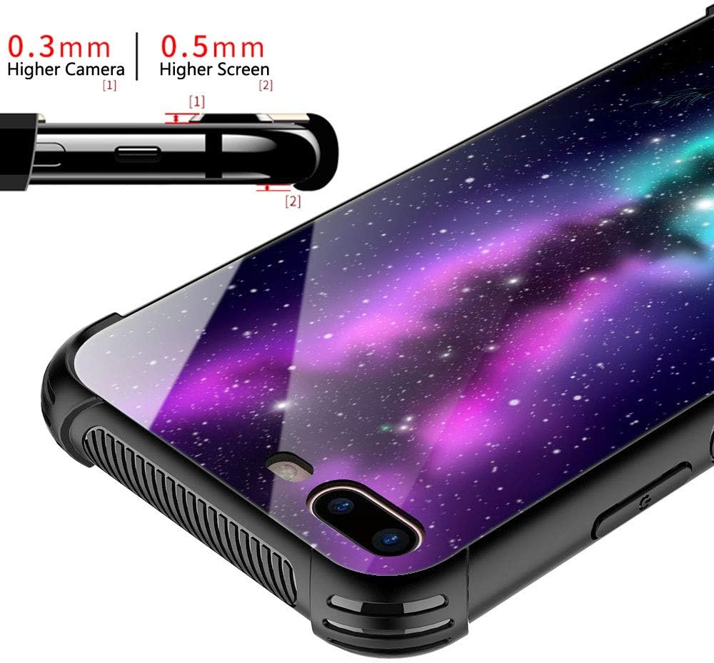 CARLOCA iPhone 8 Case iPhone SE 2020 Case,Deer Northern Lights Art iPhone 7 Cases,Graphic Design Shockproof Anti-Scratch Hard Back Case for Apple iPhone 7/8/SE2