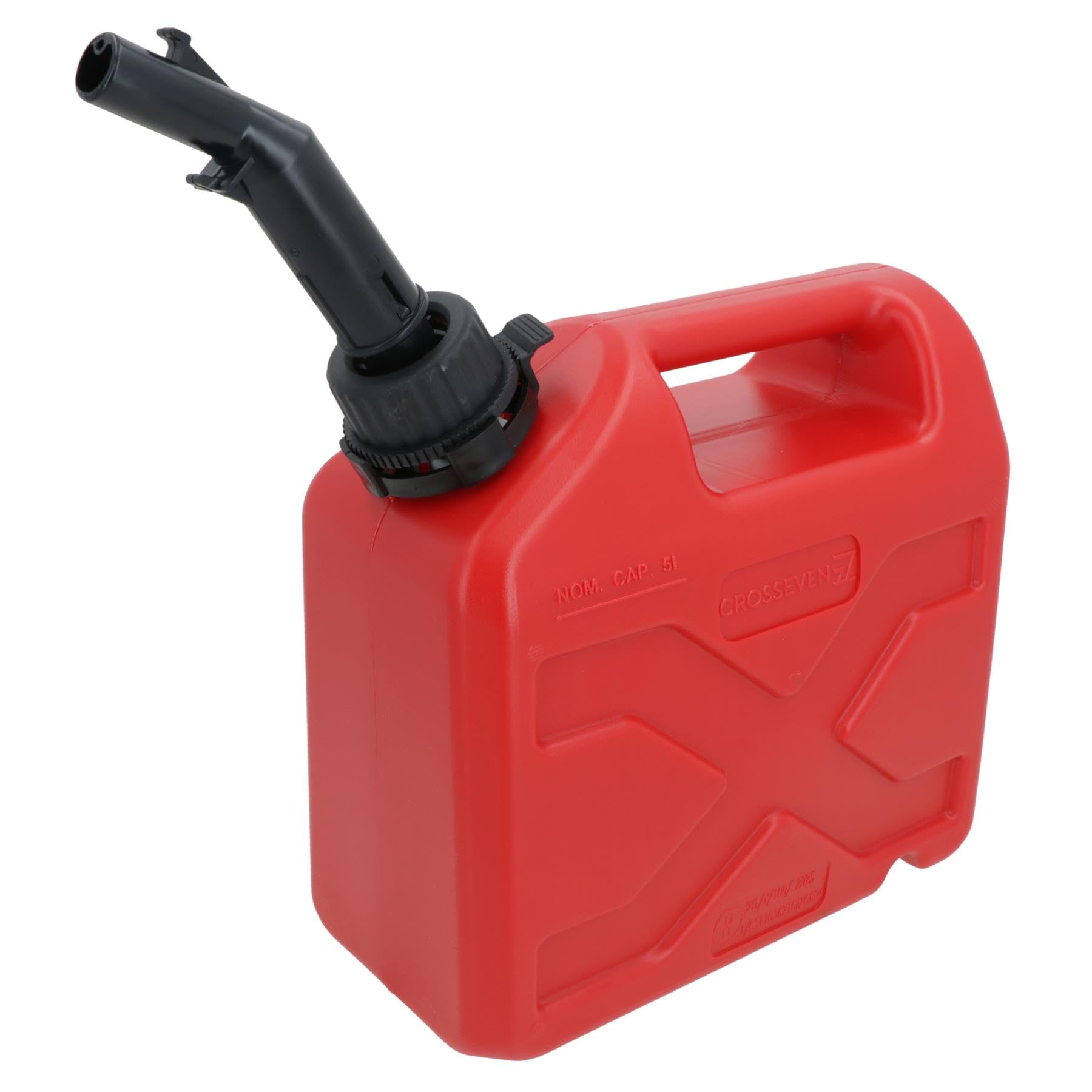 Jerrican en plastique 5 l avec bec verseur automatique pour essence et diesel, fabriqué en Italie