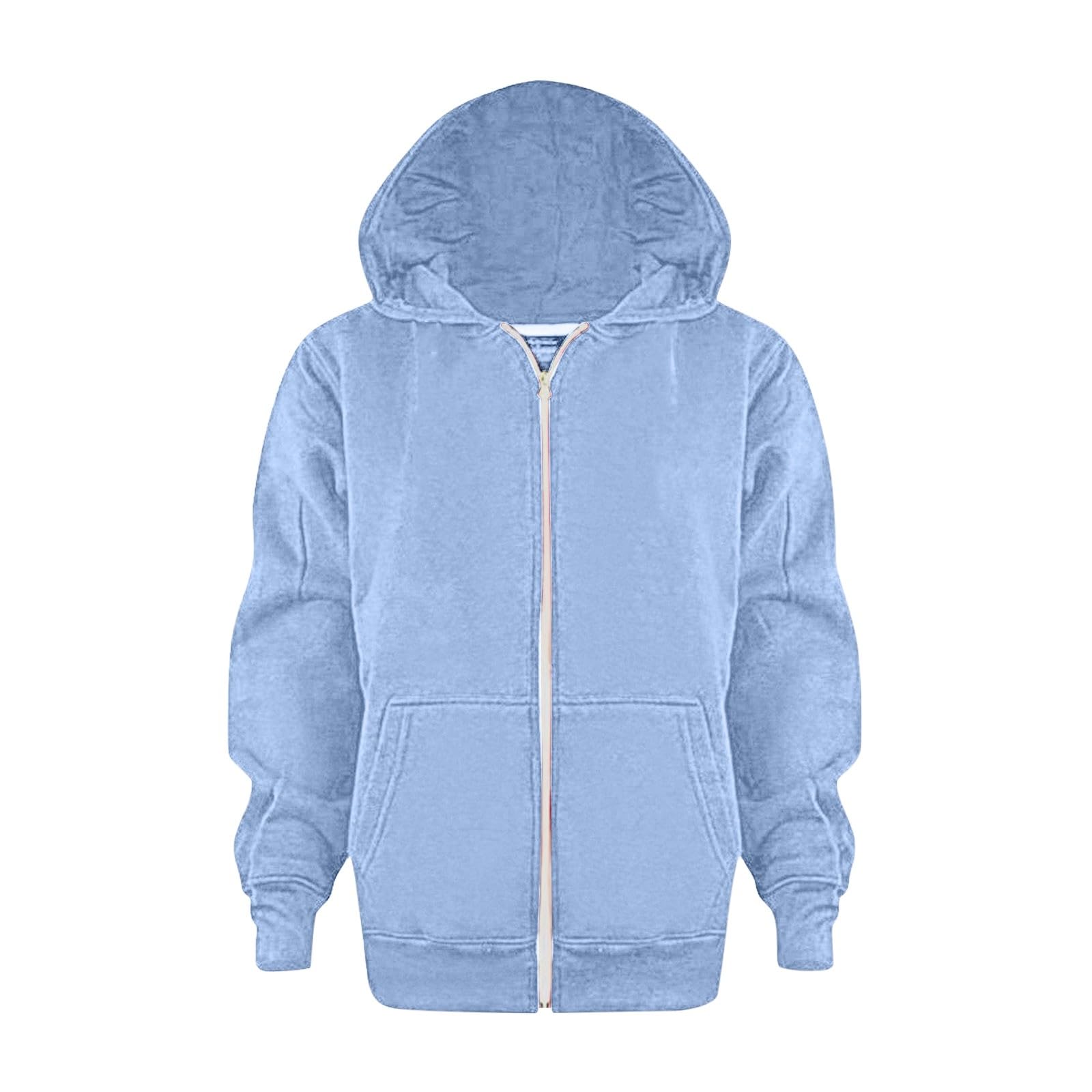 Sweat à capuche fille imprimé lettrage bleu ciel 4-5 ans