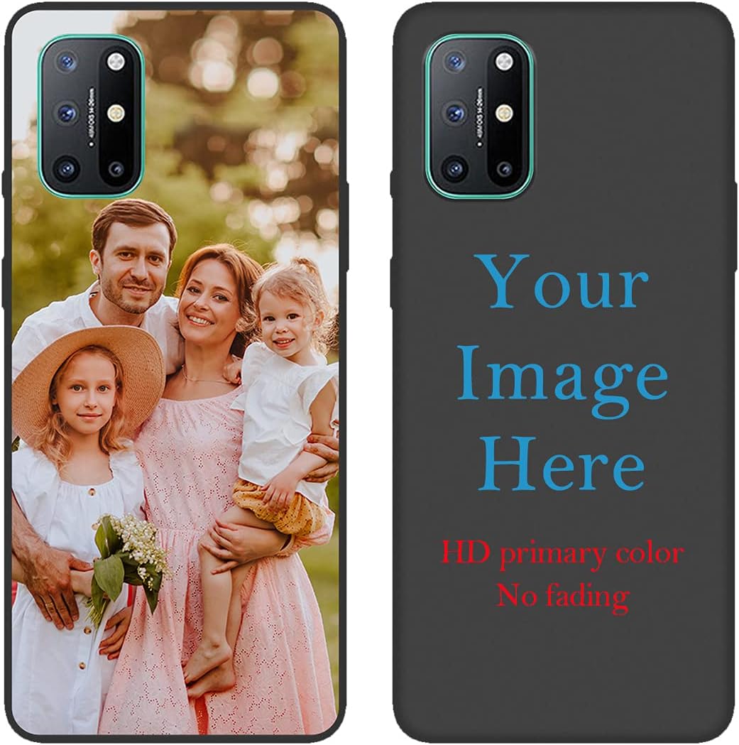 Personalized Phone Case for OnePlus 8T Custom Photo Text Name  Anti-Scratch Shock-Resistant TPU Cover