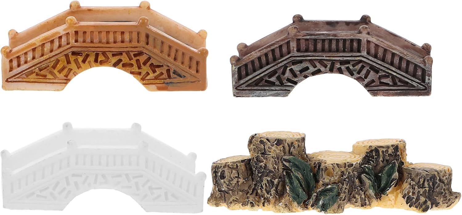 BESPORTBLE 12pcs Outdoor Landscaping Decor Miniature Garden Bridge Vintage Bridge Statue