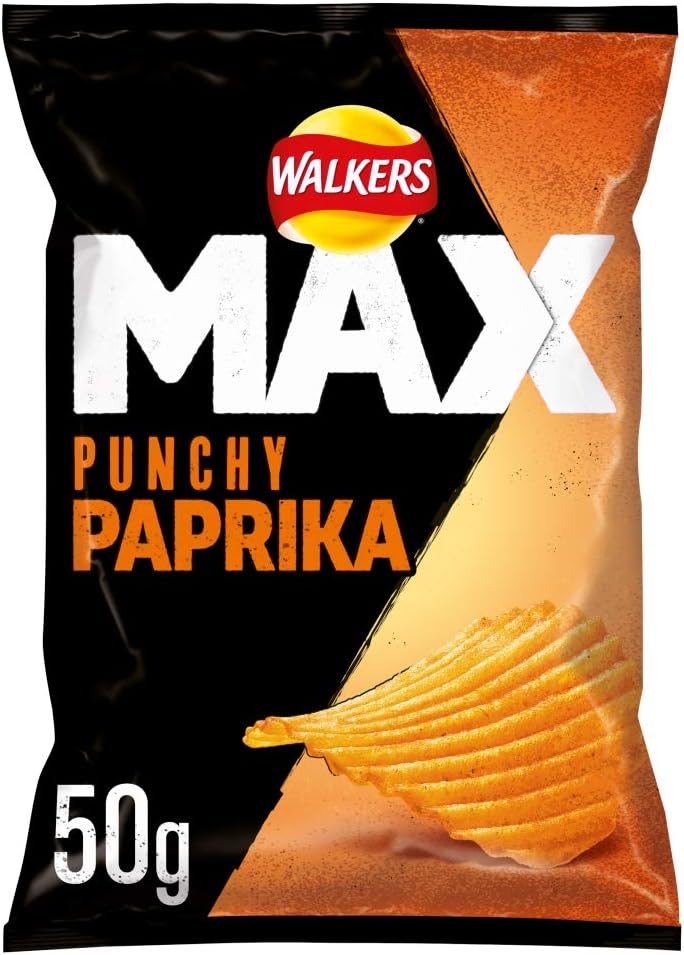 Walkers Max Punchy Paprika Crisps 50g Amazon.co.uk Grocery
