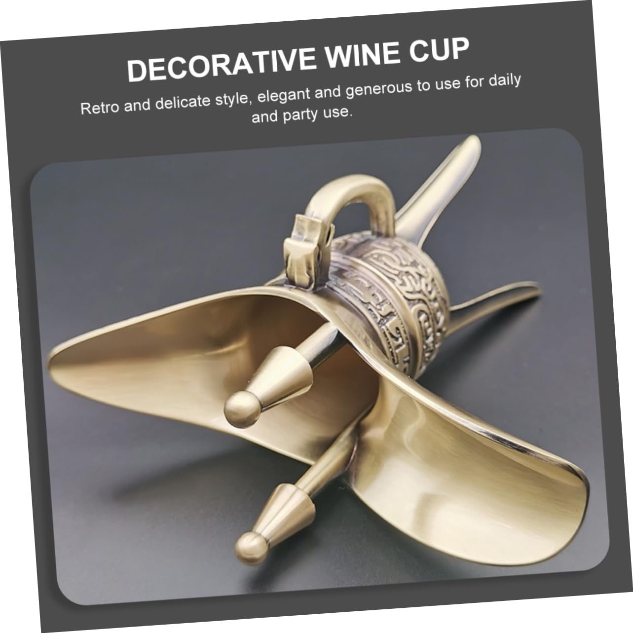 Cabilock 2 Piezas Vaso De Alto Cáliz De Copa Retro Copa De Licor De Metal Copas Ornamentadas Copas De Vino De Cobre Copa De Vino De Cobre Aleación De Zinc Pies Altos Vidrio