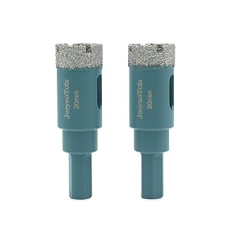 Dry Diamond Core Drill Bit - 2pcs/Pack 4/5"20mm Diamond Hole Saw Tile Core Drill Bit with Triangle Shank for Porcelain Granite Marble Ceramic Stone