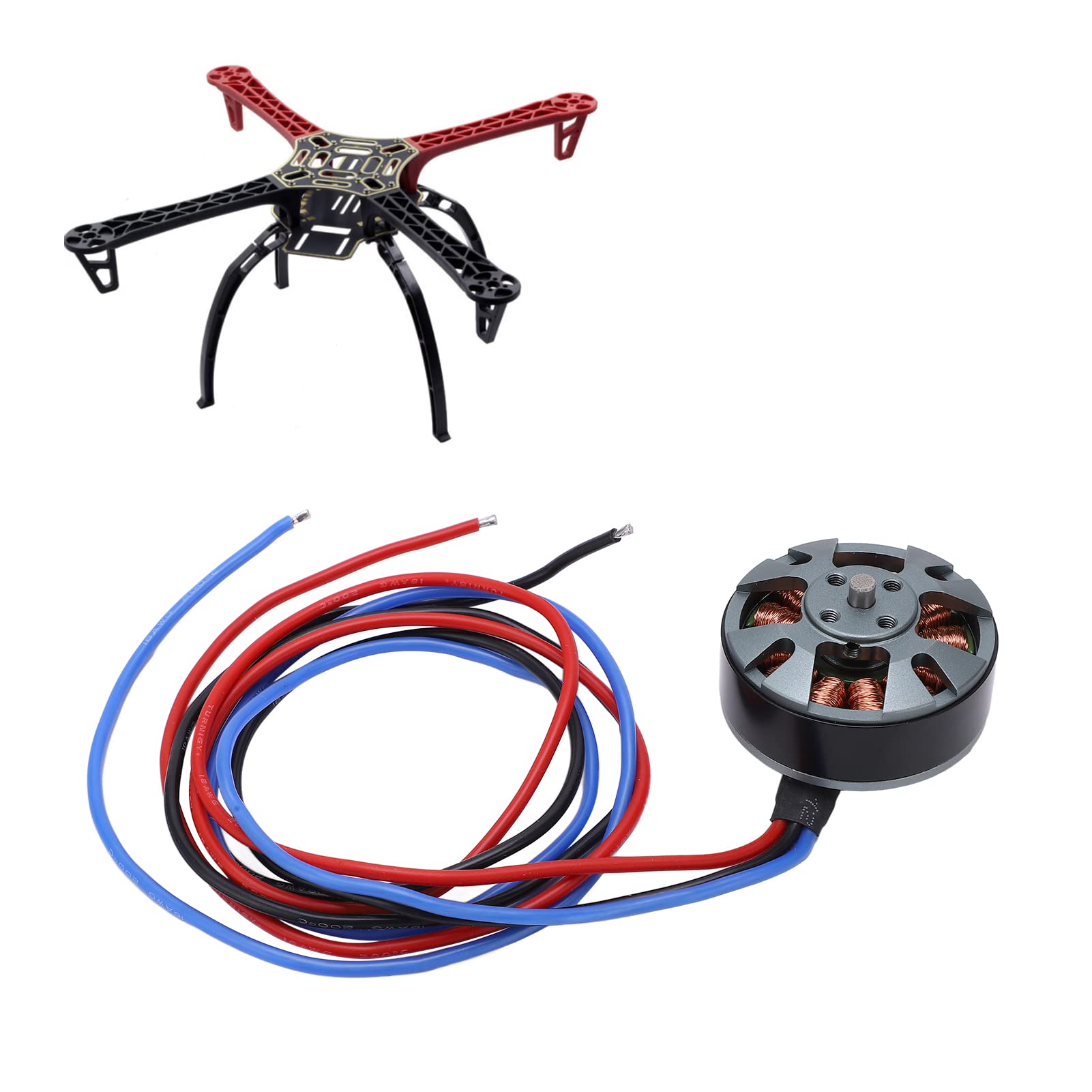 QM4208 380KV Bürstenloser Motor, Aluminiumabdeckungen, Kupferspulen, RC-Drohne (CW)