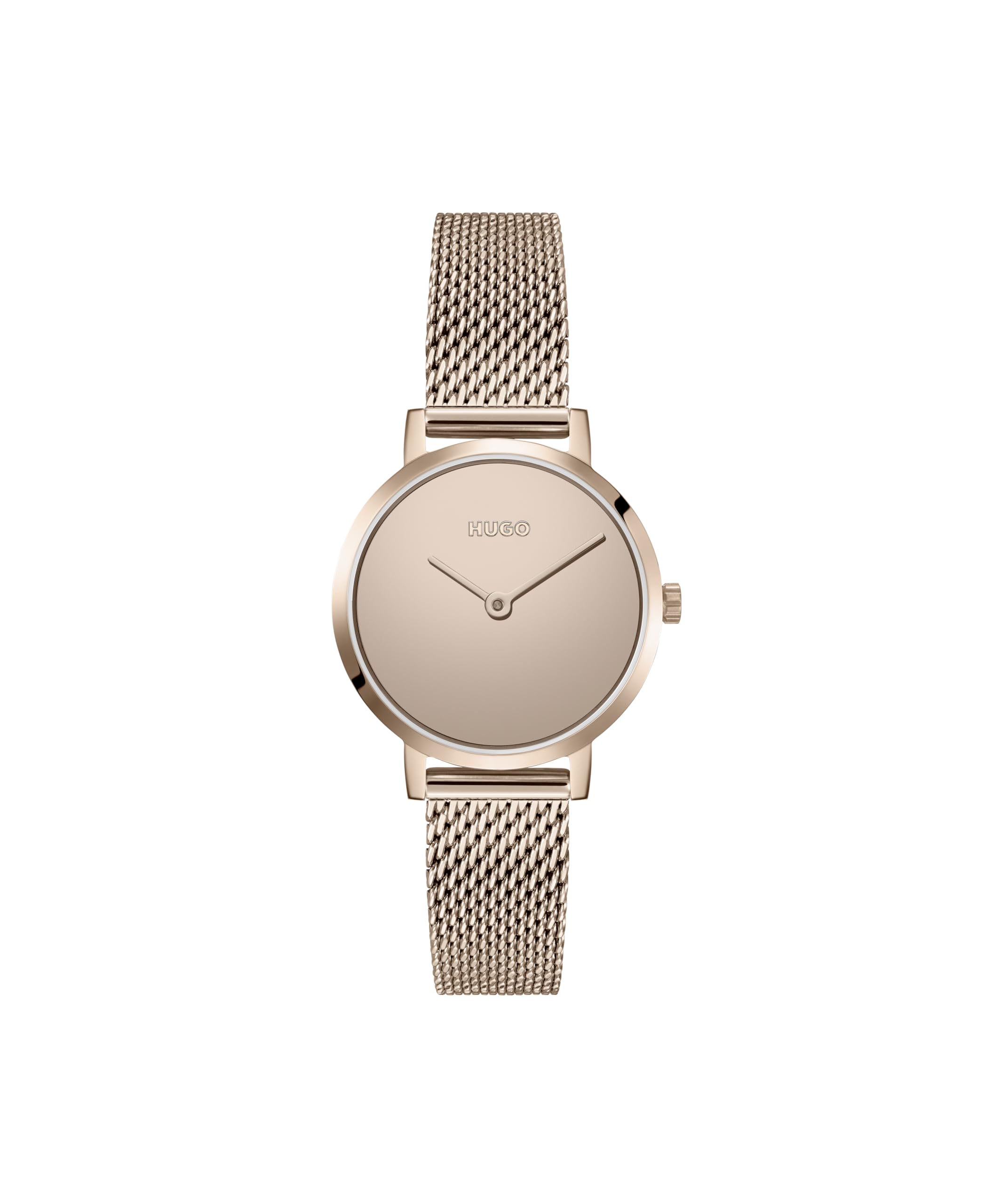 HUGO Orologio Analogico al Quarzo da Donna Collezione #CHERISH con Cinturino in Maglia Metallica in Acciaio Inossidabile