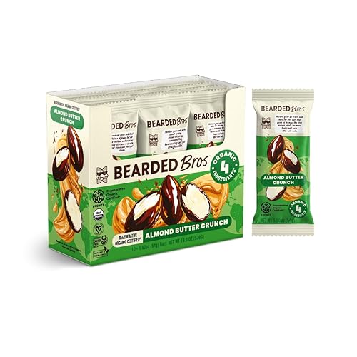 Miniatura 15 de Bearded Brothers, Barras de Energía con Proteína Vegana Orgánica, Vainilla y Arándano (Paquete de 12) - Sin Gluten, Paleo, Fibra, Whole 30 Snacks