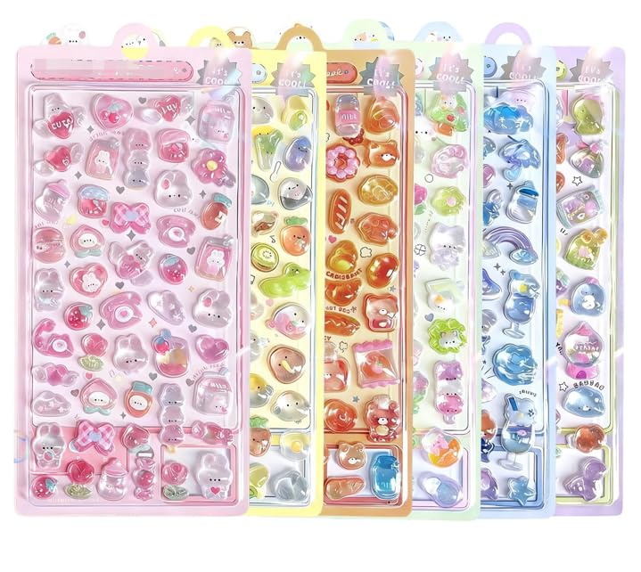 Amazon | Sediven 3dシール 立体シール 可愛い 6枚セット 女の子 携帯