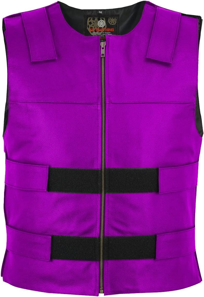 Men's Club Vest Bullet proof Style Leather Motorcycle SWAT Concealed Carry Pockets for bikers Tactical waistcoat