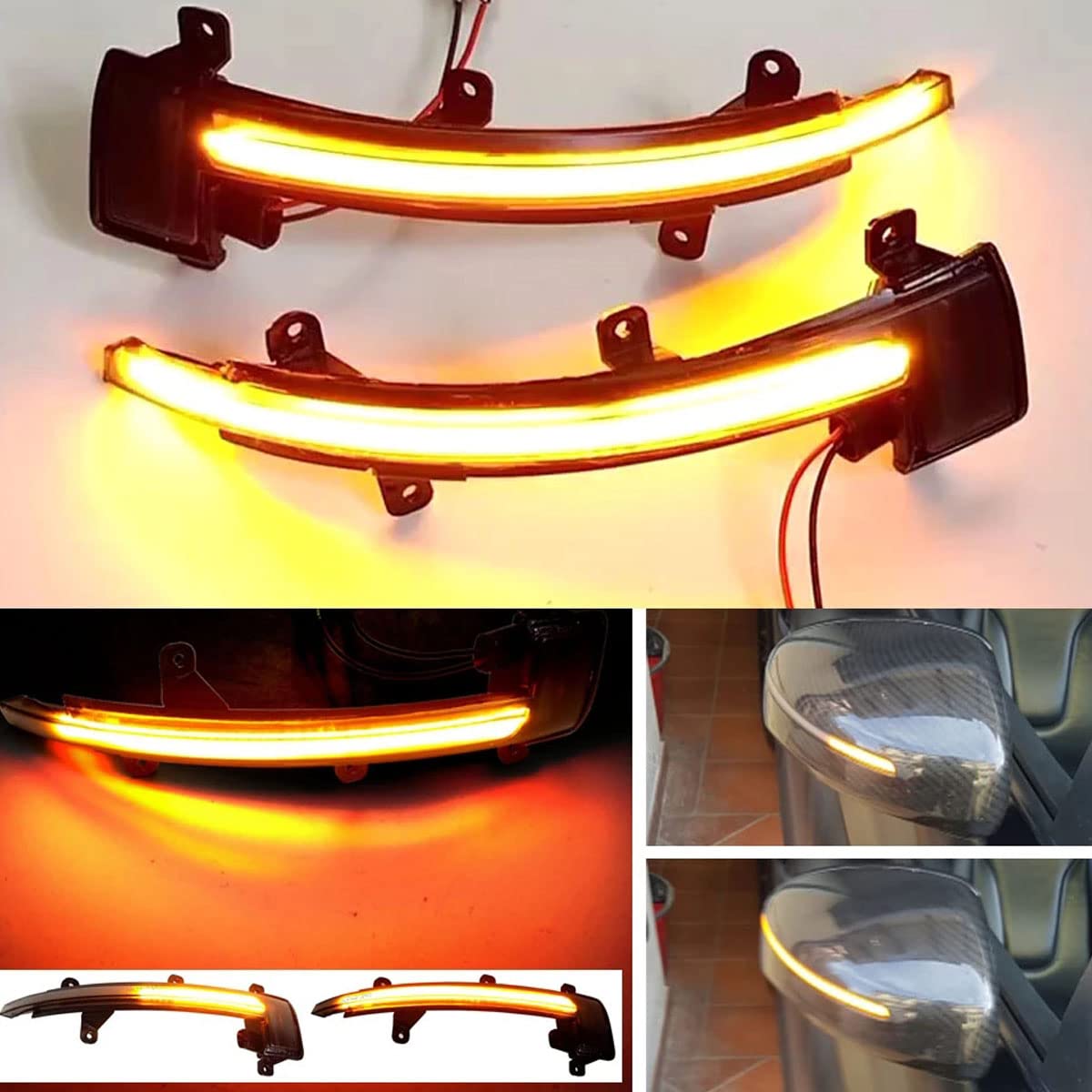 Dynamiczny kierunkowskaz lusterko wsteczne przydymione soczewki kierunkowskaz kierunkowskaz LED Turn Singal migacz kompatybilny z Audi TT Mk2 8J 2007 2008-2014 TTS R8