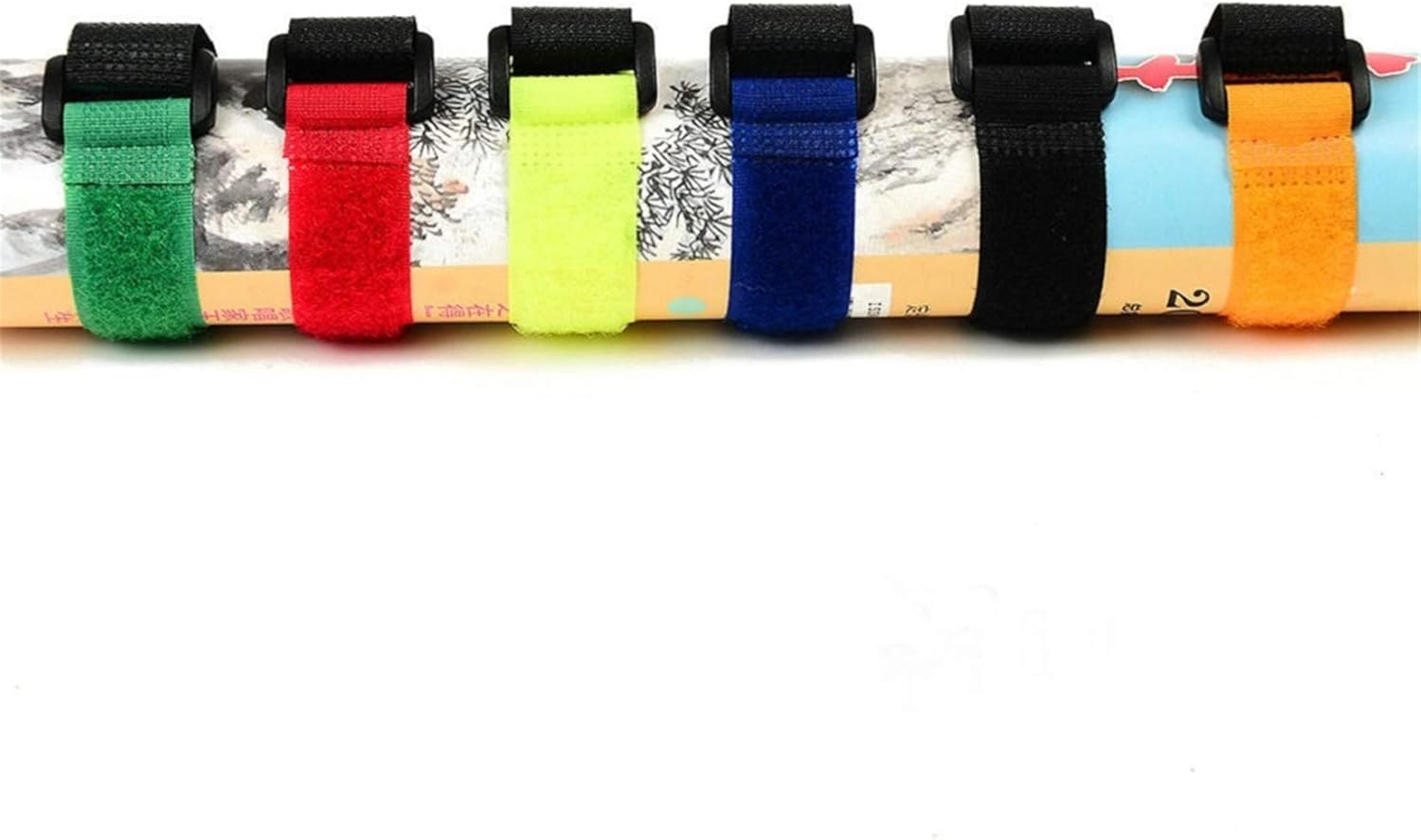 10 Pcs Reusable Fastening Cable Straps, 0.79" X 7.9" Hook and Loop Cable Tie Wraps Cinch Cable Tie Down Straps,Green