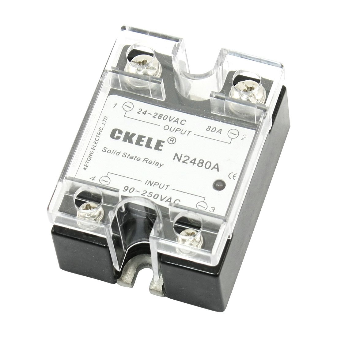 Relé de estado sólido monofásico 80A CA 24-280V para control de maquinaria industrial