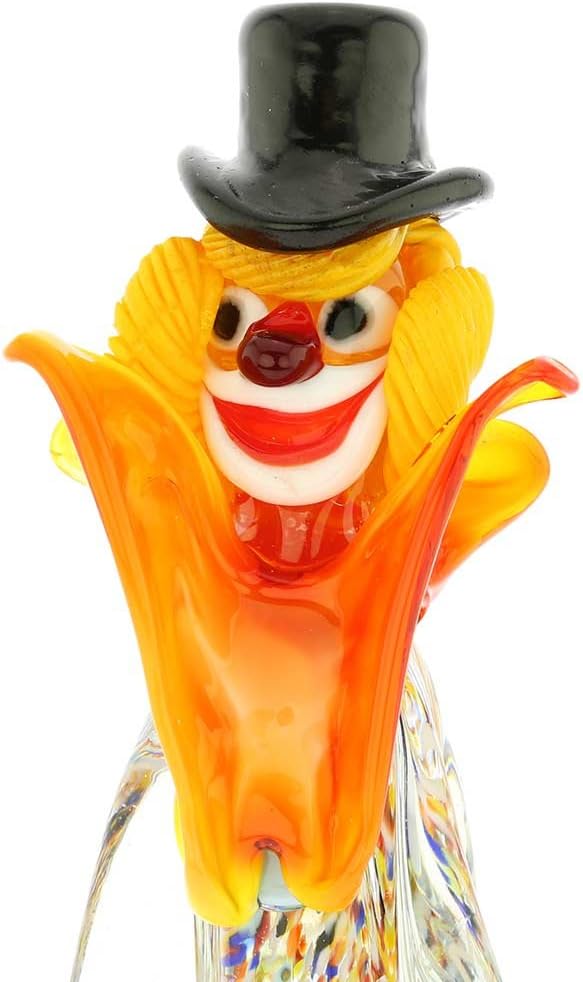 Glass Of Venice Murano Glass Clown with Guitar