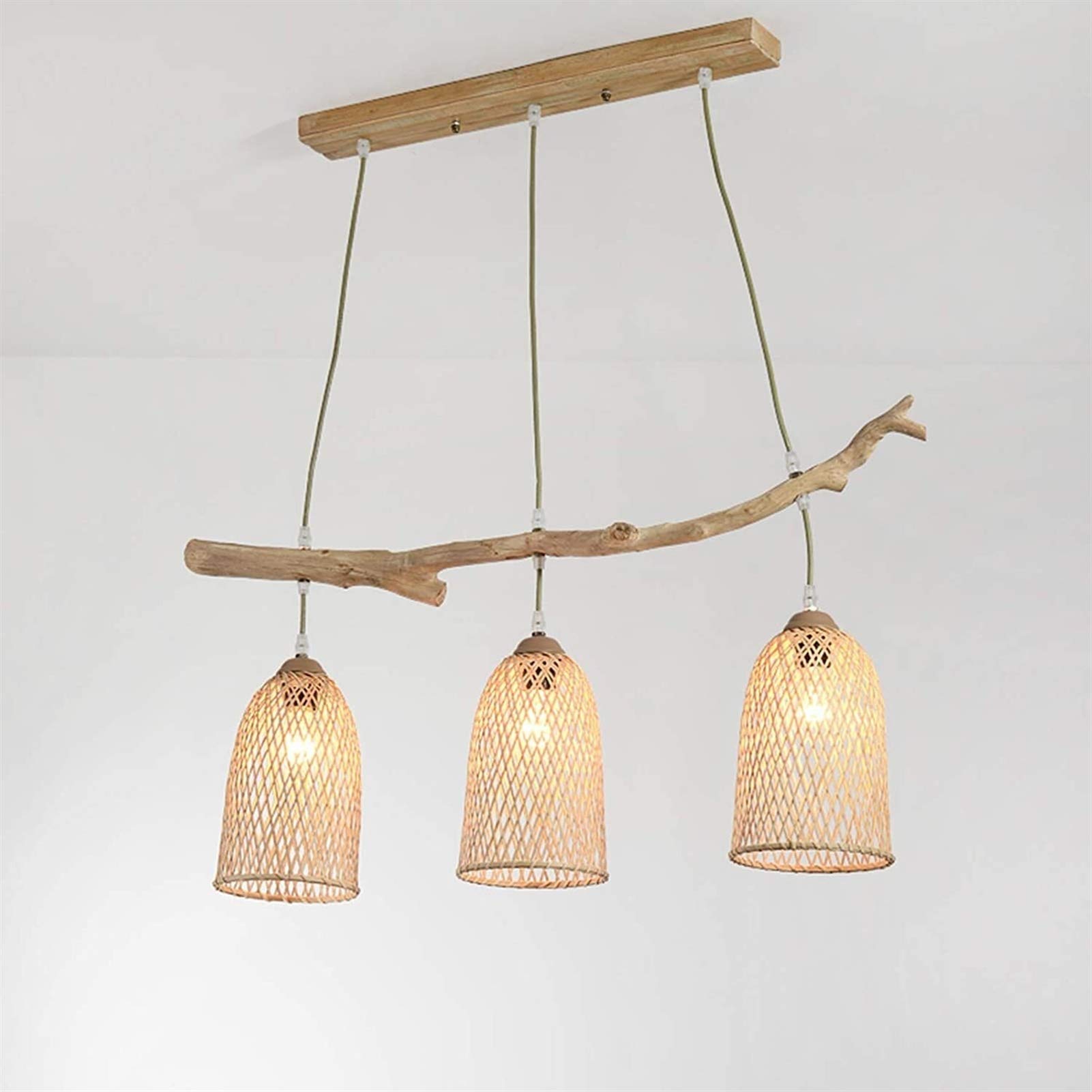 Lampadella Fatta a Mano del Sud -EST Asiatico, Nordic Creative Fai -da -Te in Terapia Fai -da -Te Lampada a Sospensione Singola Testa in Legno in Legno Sala da Pranzo Sala da Pranzo Bar Bar Cafe