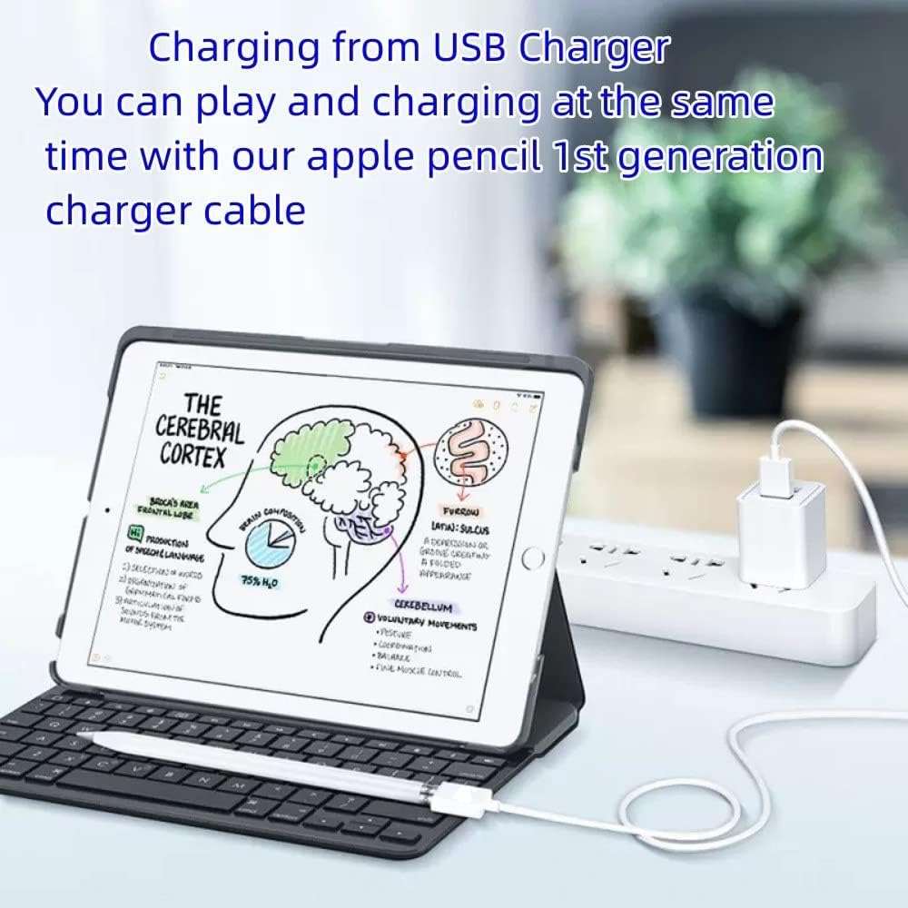 for Apple Pencil Charger 1FT Fast Charging for Apple Pencil 1st Generation | 25Mins Full Charge, Compatible with Apple Pencil 1st Generation, Apple Pencil Adapter thumbnail