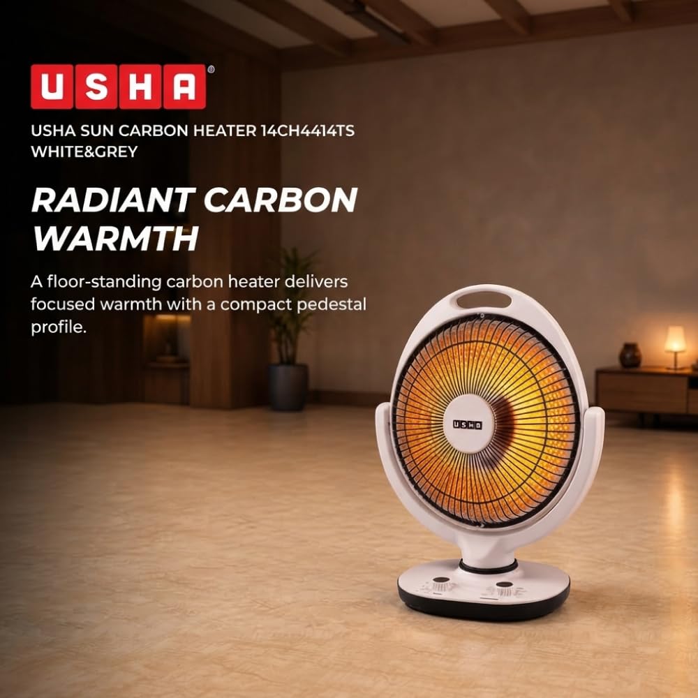 Usha Sun Carbon Heater - Instant Warmth & Safety -2 Usha Sun Carbon Heater - Instant Warmth & Safety -2