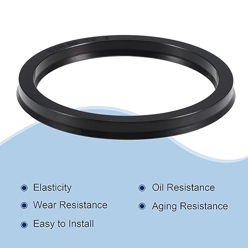 Miniatura 53 de MECCANIXITY USH - Sello radial para eje de 1.240 in de diámetro interior x 1.634 in de diámetro exterior x 0.236 in de ancho, color negro