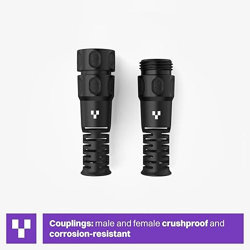 Miniatura 5 de RELAX Manguera de jardín expandible de 100 pies, manguera ligera con acoplamientos de aluminio anodizado y boquilla rociadora. Elegante manguera de