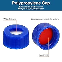 Vista 3 de PATIKIL 2ml Autosampler Vial, 1000 Pack HPLC/GC Vials 9-425 Lab Clear Vials Sample Vial Screw Cap Writing Patch Red PTFE & White Silicone Septa for