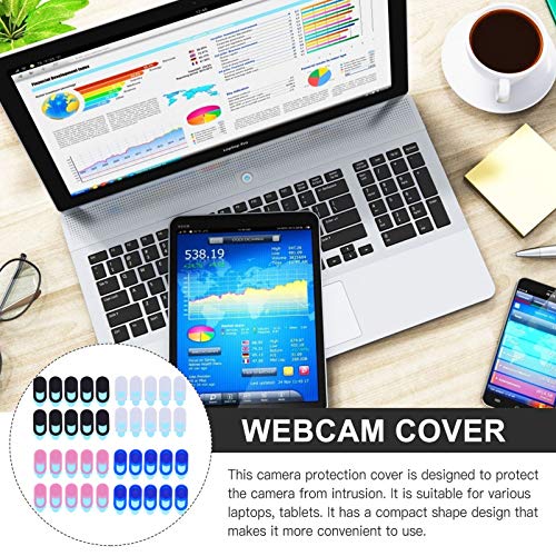 Mobestech 40Pcs Tampa Corrediça Plástica Slide Câmera Webcam Câmera Bloqueador Portátil Privacidade