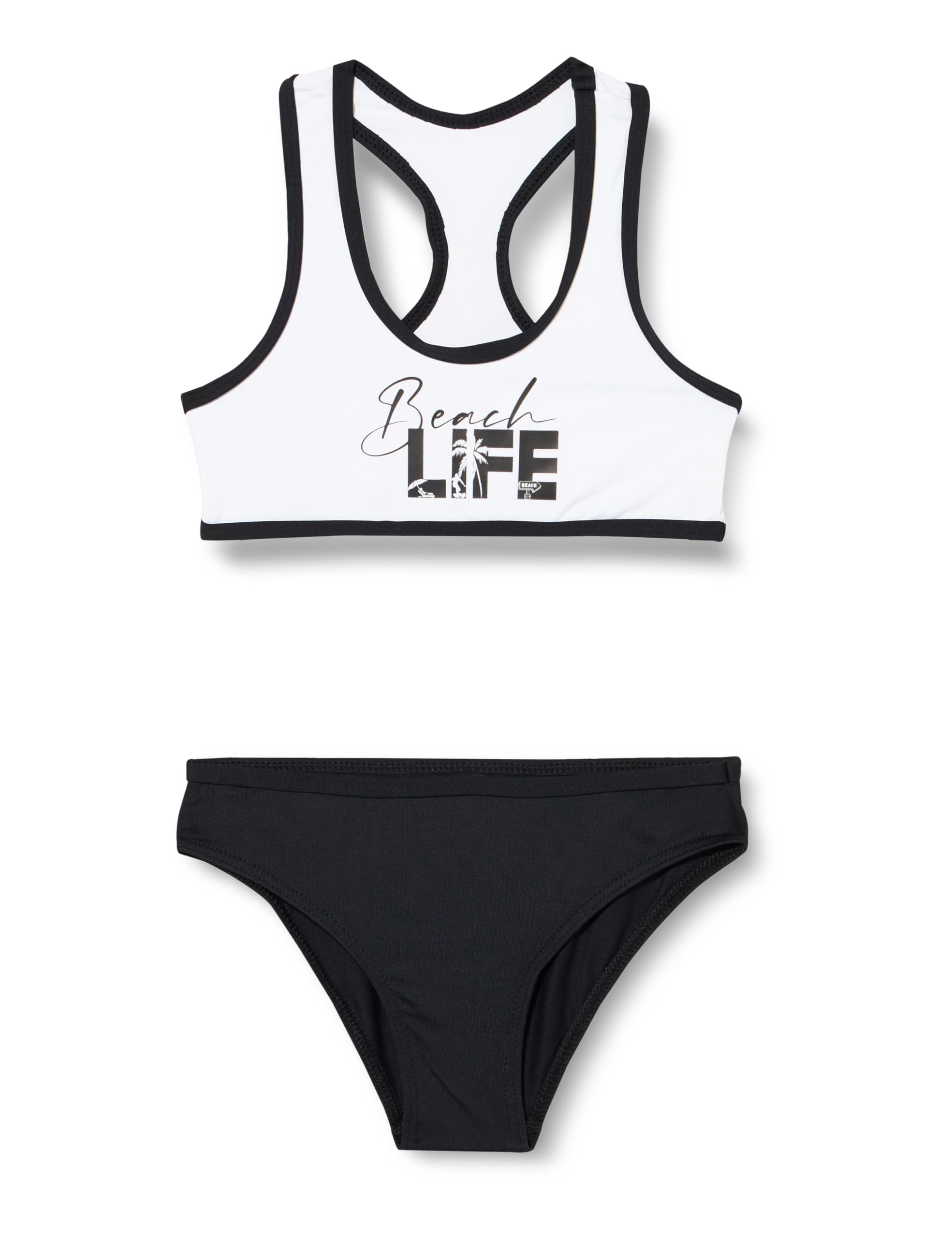 Haute pression X9057 C01 T6A Conjuntos de Bikini, Noir/Blanc, 6-16 ANS para Niñas
