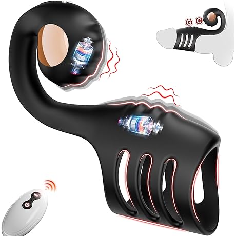 Penis Ring Vibrator, Vibrating Cock Ring Sleeve with Snail-Shaped Vibrator